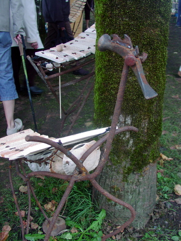 percussion pour jardin extraordinaire sculpture musicale d'extérieur méral et céramique